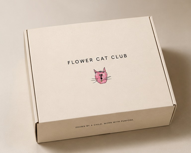 The Founding Member box closed — quiet cream exterior, black type